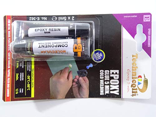 EPOXY ADHESIVE GLUE RAPID 5 MIN FOR metal wood glass plastic bricks concrete very strong NEW by Technicqll