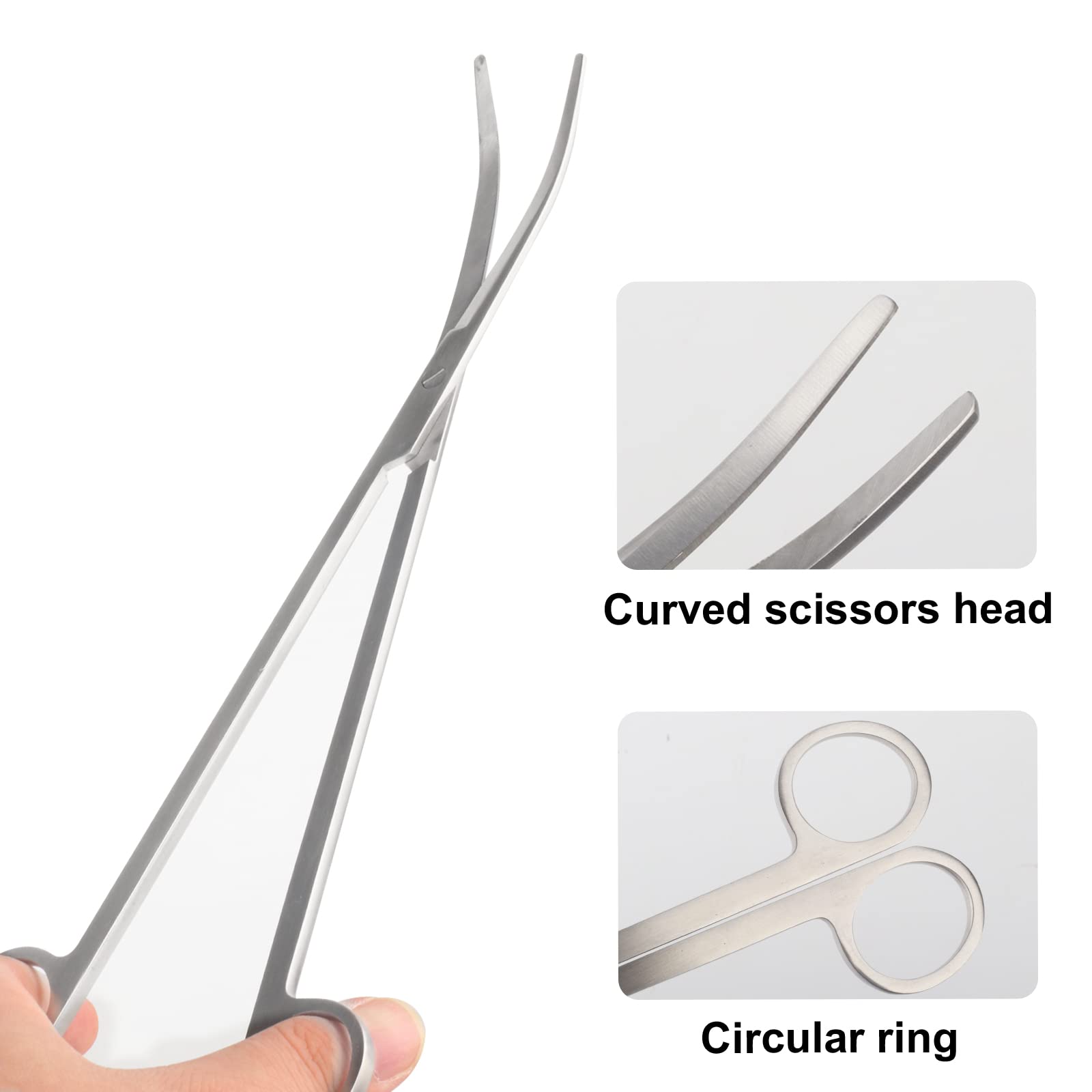 Set 4 In 1 Attrezzi Acquario - Pinzette Dritte/Curve, Forbici E Spatola In Acciaio Inox Per Piante - Foto 6