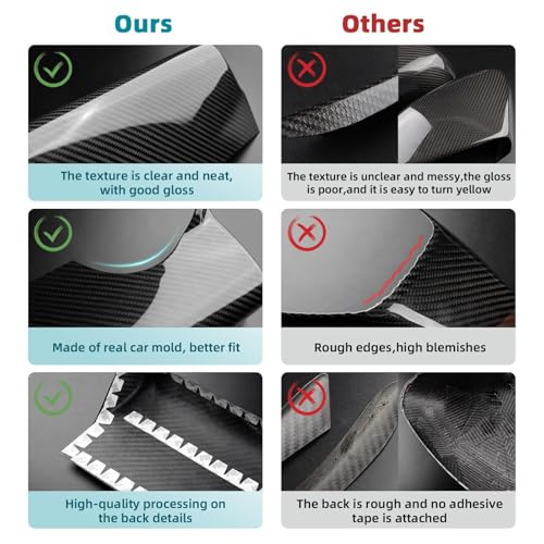 Panel Trasero Portavasos de Fibra de Carbono Real para Toyota Camry miniatura 4