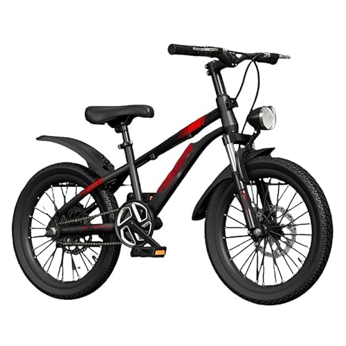 新しい子供用自転車、6?12歳の男の子と女の子のスポーツ自転車、18/20/22/24インチ、調節可能なシート、可変速度マウンテンバイク、衝撃吸収機能付き、軽量、耐衝撃性、耐久性、耐荷重性、街乗り、学校、学生、通勤に適しています (20インチ,ブラック(シ
