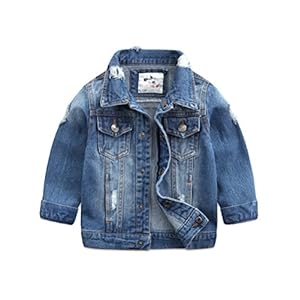 Baby Boys’ Basic Denim Jacket Button Down Jeans Jacket Top