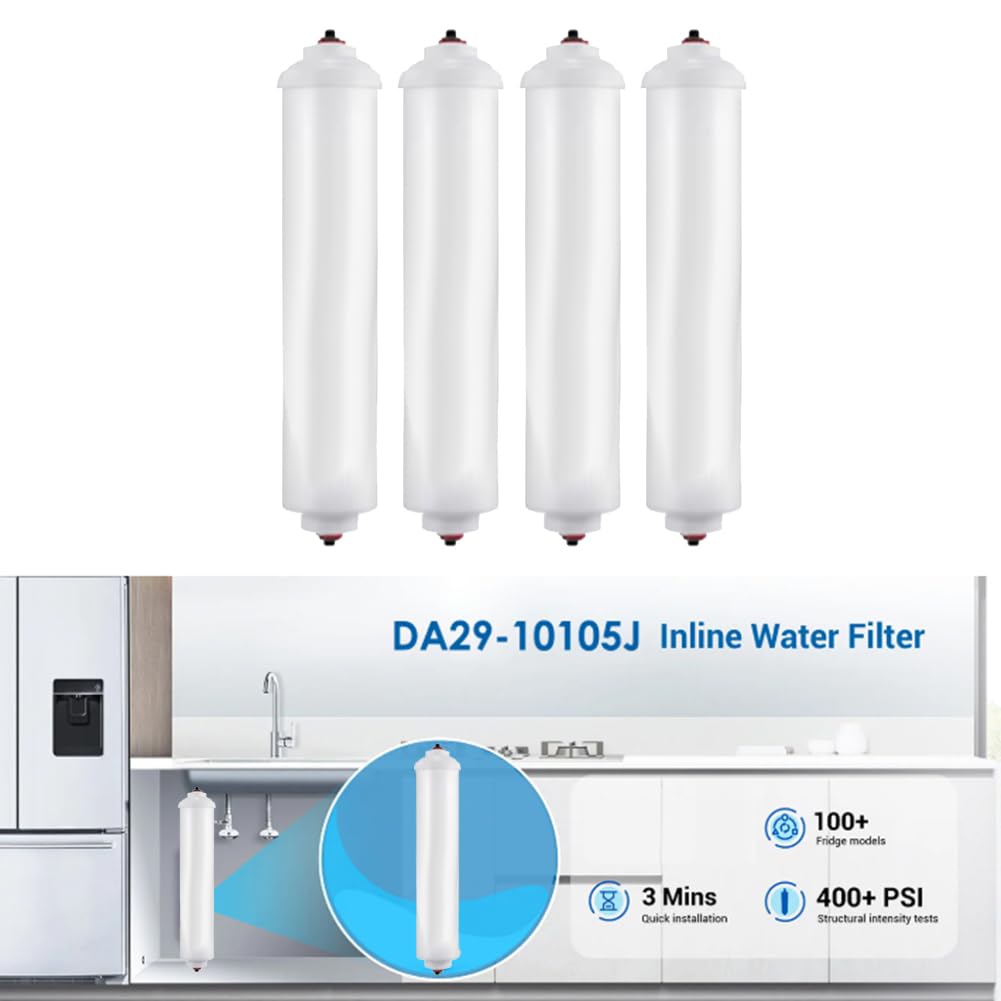DA29-10105J Filtro de Agua en Línea Elemento de Filtro de Refrigerador Elemento de Filtro de Varilla de Carbón Activado de Cáscara de 4 Piezas