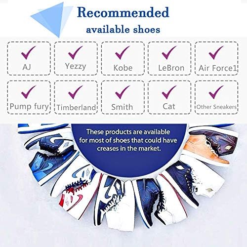 2 Pairs Crease Protectors, Shoes Crease Protector Against Shoe Creases for Airforce Jordan Running Casual Shoes, Sneaker Crease Protector, Toe Protectors for Shoes