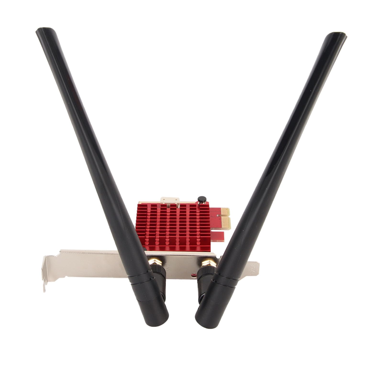 Carte PCIE WiFi 6E Adaptateur Réseau Fil à Trois Bandes Haute Vitesse pour pour Les Jeux avec BT 5.2 2 Antennes pour Ordinateur de Bureau