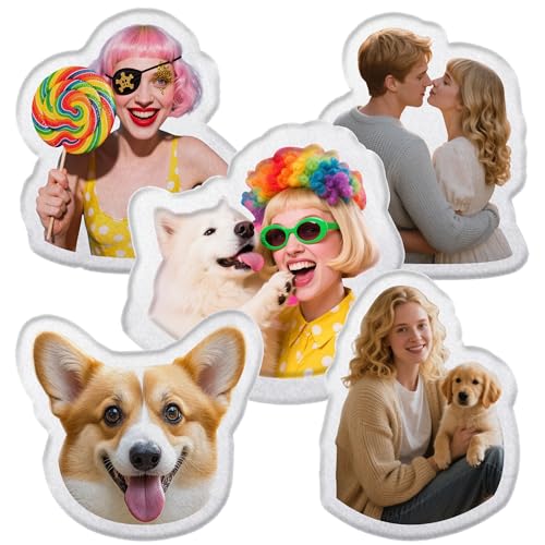 Personalizado Divertido 3D Doble cara de Peluche Rellena Almohada, Personalizado Divertido Almohada con Mascota/ Imagen/ Personas para Parejas Novio Novia Cumpleaños, Navidad, Regalo de San Valentín