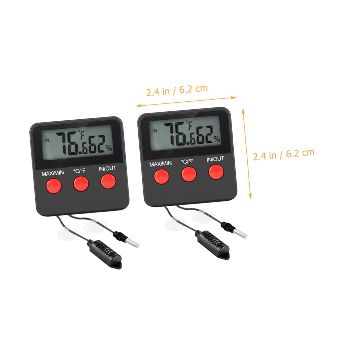 BESPORTBLE 4juegos Digital De Reptiles Higrómetro Medidor De Temperatura y Humedad Para Terrarios y Huevos Para Accesorios De Tanque De Serpientes y