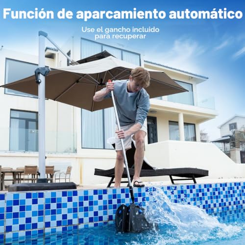 Miniatura 6 de (Nuovo 2026) EVERCROSS BOT Robot Limpiafondos Piscina Automático con App, Robot Piscina sin Cable, Limpieza Completa Suelo y Paredes, 120 Min, Regreso Automático, 200 m²