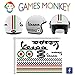 Imagen de GamesMonkey Kit de Pegatinas para Casco Vespa Black Stripes Italia Casco Vinilo Brillante