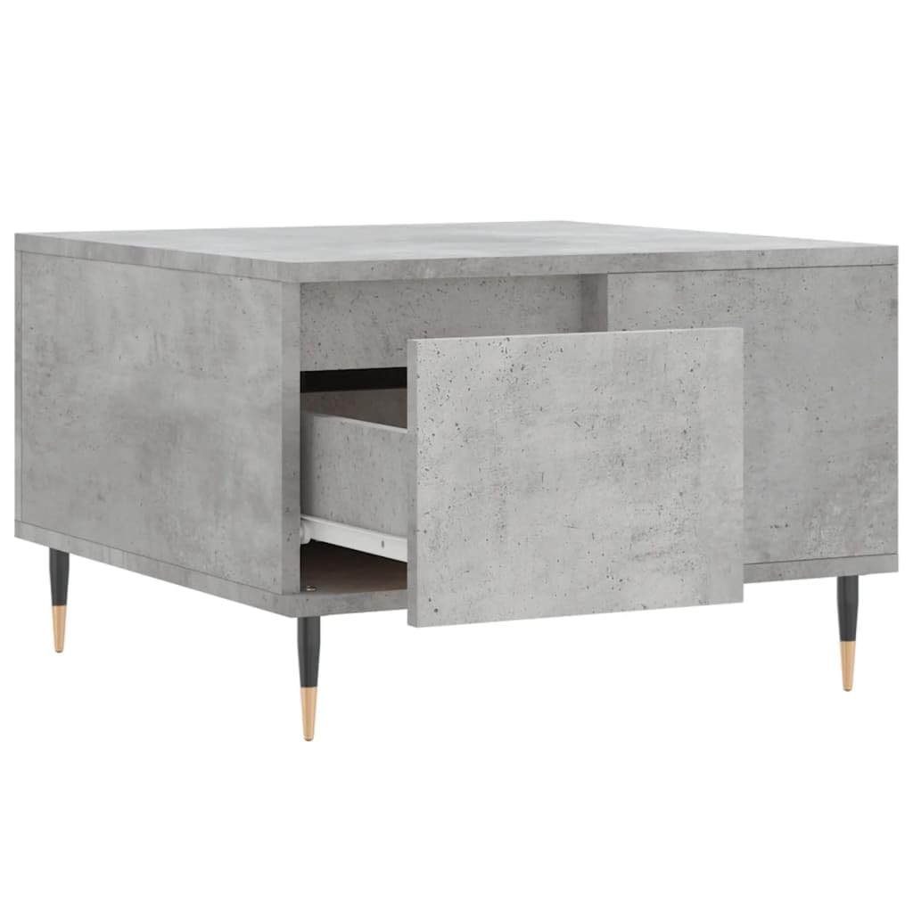 Homgoday Tavolino da caffè grigio cemento, 55 x 55 x 36,5 cm, tavolino da tè per soggiorno, sala d'accoglienza degli ospiti, camera da letto e ufficio 446 mobili