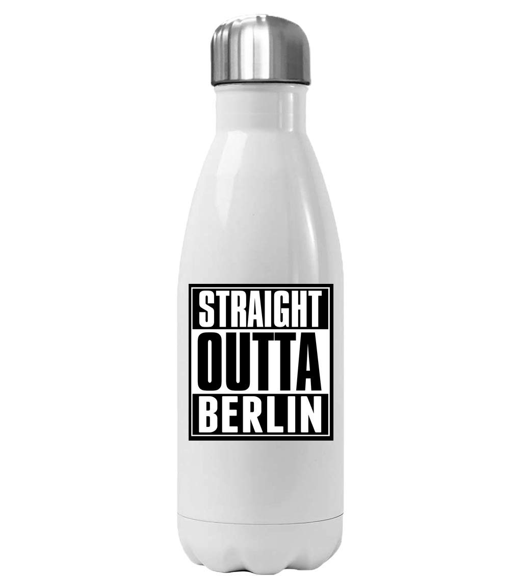 Luckyprint Straight Outta Berlin Slogan 350ml Water Bottle Thermal