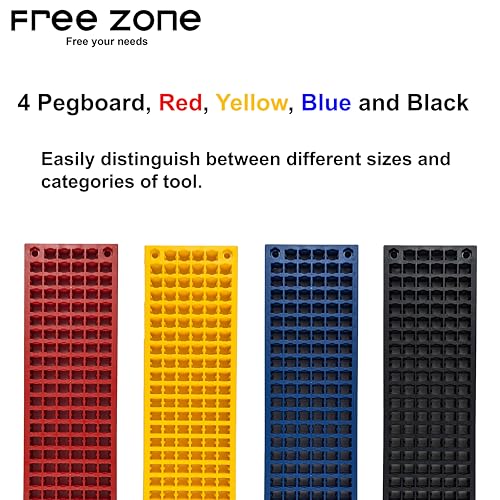 Free Zone 4 PCS Bit Organizer Set, 632-Hole 1/4" Hex Bit Toolbox Storage by FREE ZONE Free your needs - Used condition - Image 4