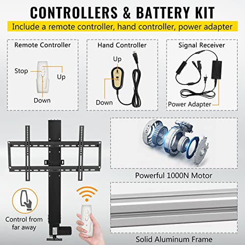 Support TV motorisé électrique avec télécommande VESA 400x400 de 28 à 32 pouces
