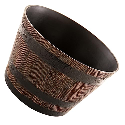 TOYANDONA Maceta De Resina Simple Maceta Verde Pequeño Capacitación Bonsai Plantas Olla Decoración Jardinera Falso para Exterior En Bandas Maceteros En Conserva Vivero Interior Café