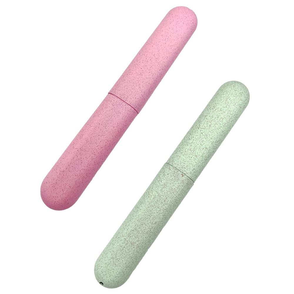 CCLKHY 2 Stück Zahnbürsten-Etui, Zahnbürstenbox, Zahnbürstenkopf Schutzhülle, Zahnbürste Container, Tragbare Zahnbürstenhülle Geeignet für Reisen, Familie