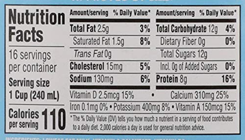 Borden, 1% Low Fat Milk, Gallon, 128 oz