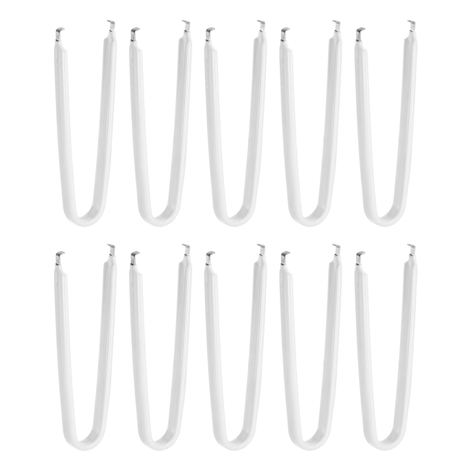 HARFINGTON 10Pcs IC Chip Extractor IC U Shape Puller Stainless Steel with Insulated Vinyl Grip Motherboard Circuit Board Component Puller Chip Extractor for PCB Removal Tool, White