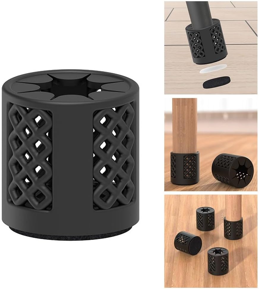 Floor Protection Chair Leg with Self Locking Mechanism for Hardwood Tile Laminate Non Scratch Noise Reducing (L)