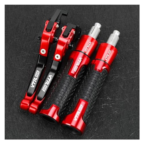 Leviers de frein moto VTR1000 en aluminium usiné et poignées ergonomiques durables