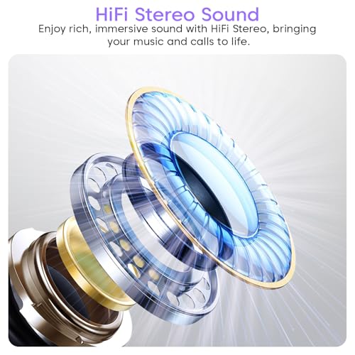 Image of Sounce BassPulse In Ear 3.5mm Wired Headset with Deep Bass 14.2mm Dynamic Driver HD Mic In-Line Music Controls Tangle-Free Durable TPE Cable Sweatproof Lightweight Earphones for Phones Tablets (White)