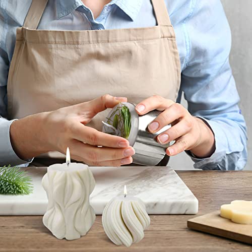 Abaodam 4Pcs Candle Making Molds 3D Silicone Candle Molds Wave Shape DIY Candle Molds for DIY Crafts Wax Candle - Image 3
