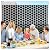 MTART Metal Privacy Screen 72" H x 47.2" Decorative Outdoor Privacy Screen Privacy Panel with Stand for Balcony Deck Patio Lawn Garden, Privacy Fence (Black-Square)