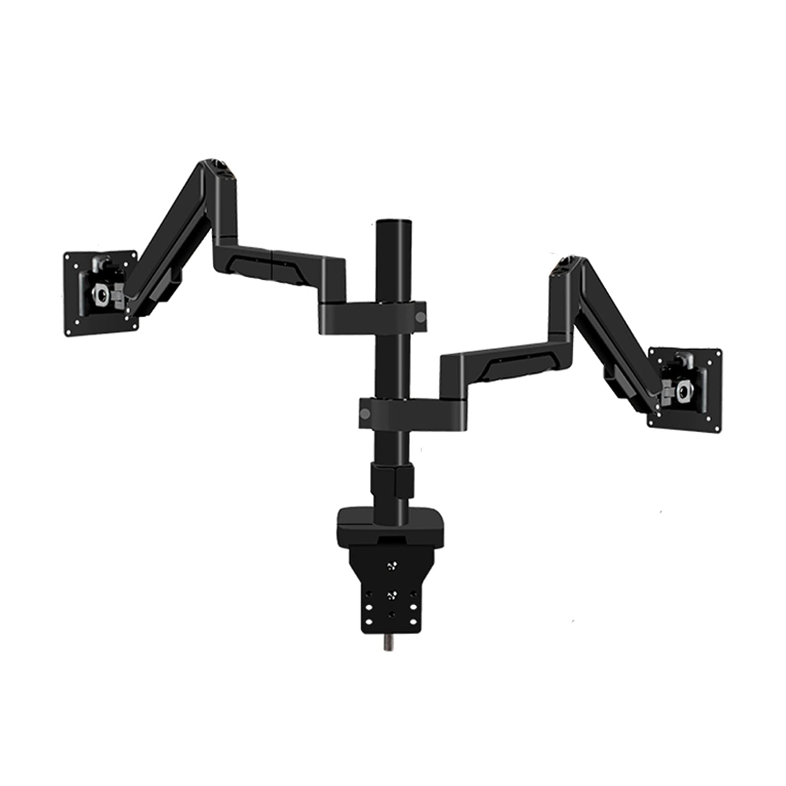 Aioneer Monitor Desk Mount Dual Monitor Mount Arm 14-32 Inch,Adjustable Gas Spring Monitor Mount Stand Dual Monitor Mount For 4.4-19.8 Lbs Each Arm, C-Clamp And Grommet Base Comp-Black