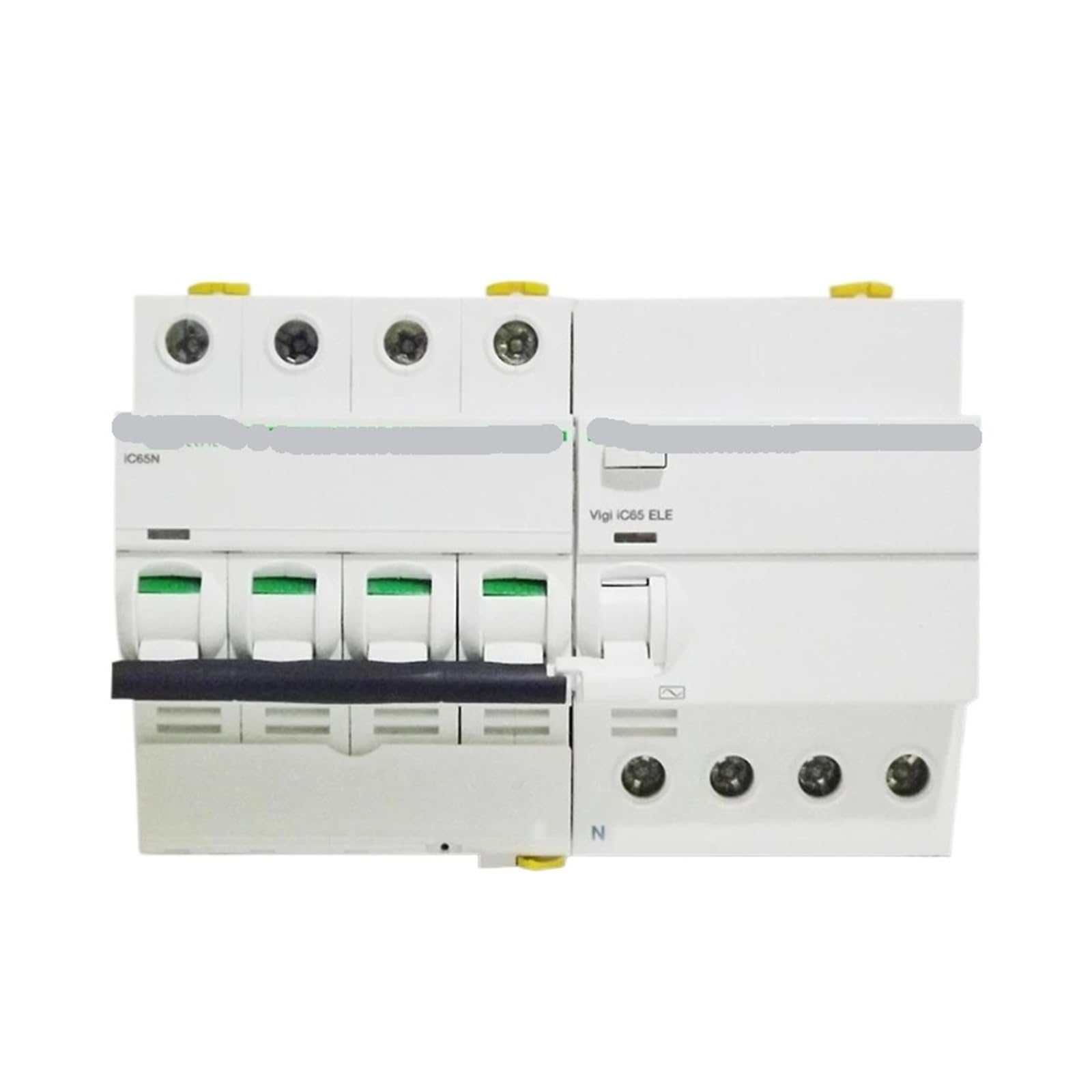 Disyuntor A9 iC65N Interruptor principal de fuga aire 1P 2P 3P 4P 6/80A for una fuente alimentación segura y eficiente A9F18263vigi(4P,32A)