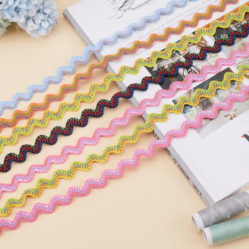 GORGECRAFT 10Yds Sandy Brown RIC Rac Trim Ribbon Wave Sewing Bending Fringe Trim 5/8 inch Wide Braids Cords Embellishments for Flower Making Wedding Party Lace Ribbon Craft Pillow - Image 4