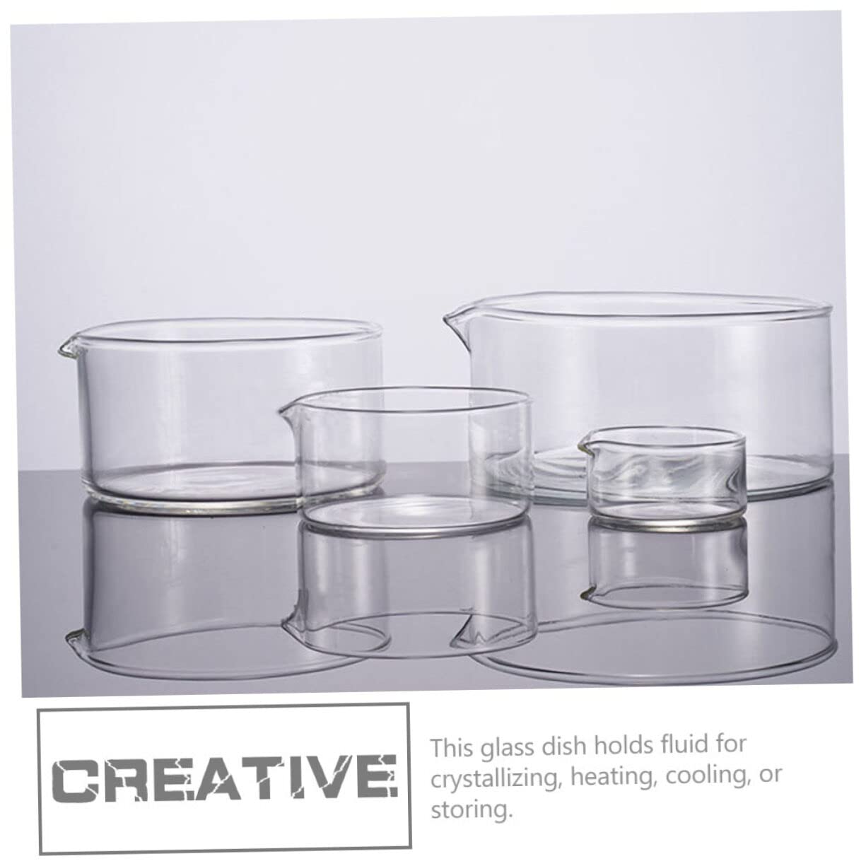 Cabilock Lot De 3 Récipients De Cristallisation En Verre Borosilicaté Résistants À La Chaleur Pour Fournitures De Cristallisation
