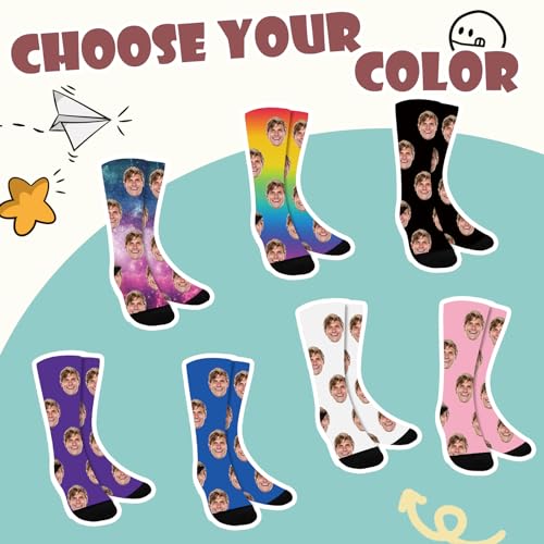ALBK Custom Socks Personalized Gifts for Men Women,Funny Socks White Elephant Gifts for Adult3