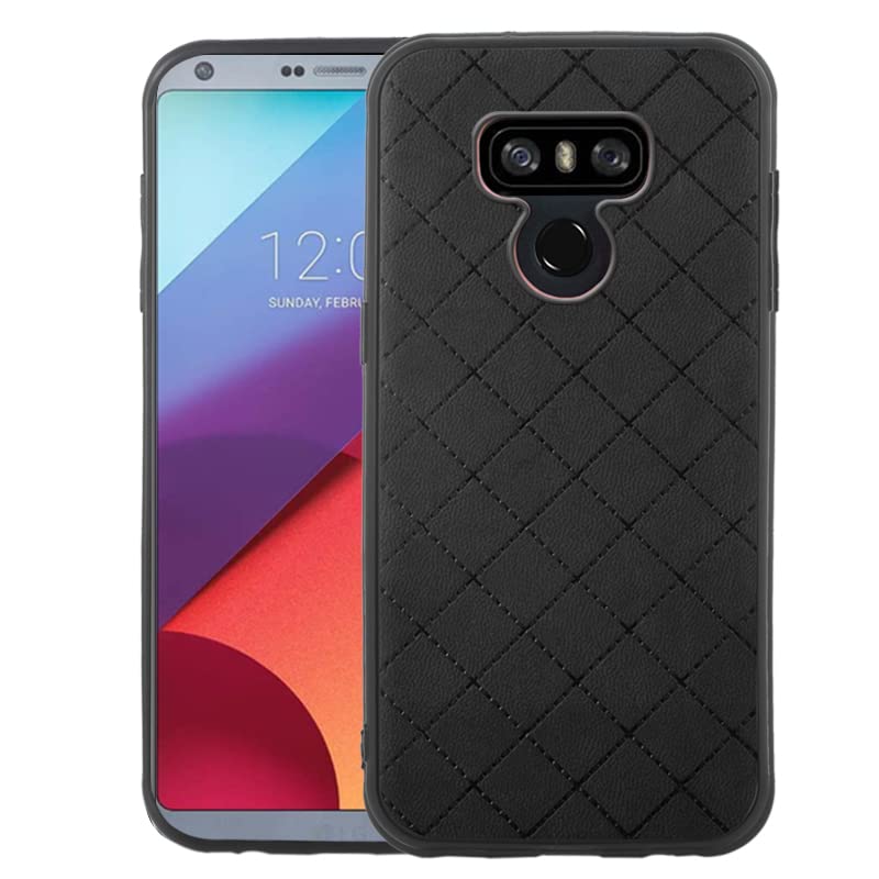 ELISORLI Compatible with LG G6 Case Rugged Thin Slim Cell Accessories Anti-Slip Fit Rubber TPU Mobile Phone Protection Soft Cover for LGG6 ThinQ LG6 Thin Q G 6 Plus G6+ 6G VS988 H872 Women Men Black