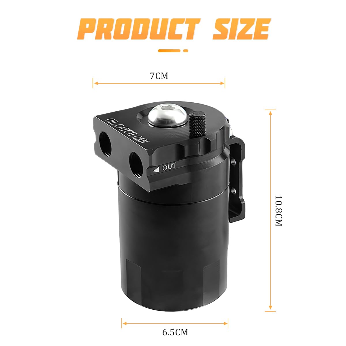 CGEAMDY Kit Serbatoio Di Raccolta Olio Universale, Serbatoio Dell'olio Con Filtro Dell'aria E Tubo Flessibile Separatore, Baffled Serbatoio Alluminio Auto Camion Motore 300ml, Per Auto Camion Motore