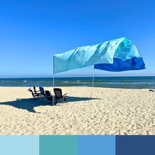 MillionShades® Beach Shade Canopy – Grande 14 ft x 14 ft Wind-Propelled™ Sun Shade for Beach with UPF 50+, 360° Views, Quiet & Lightweight Design, Easy Setup Tent - Windproof Beach Shelter