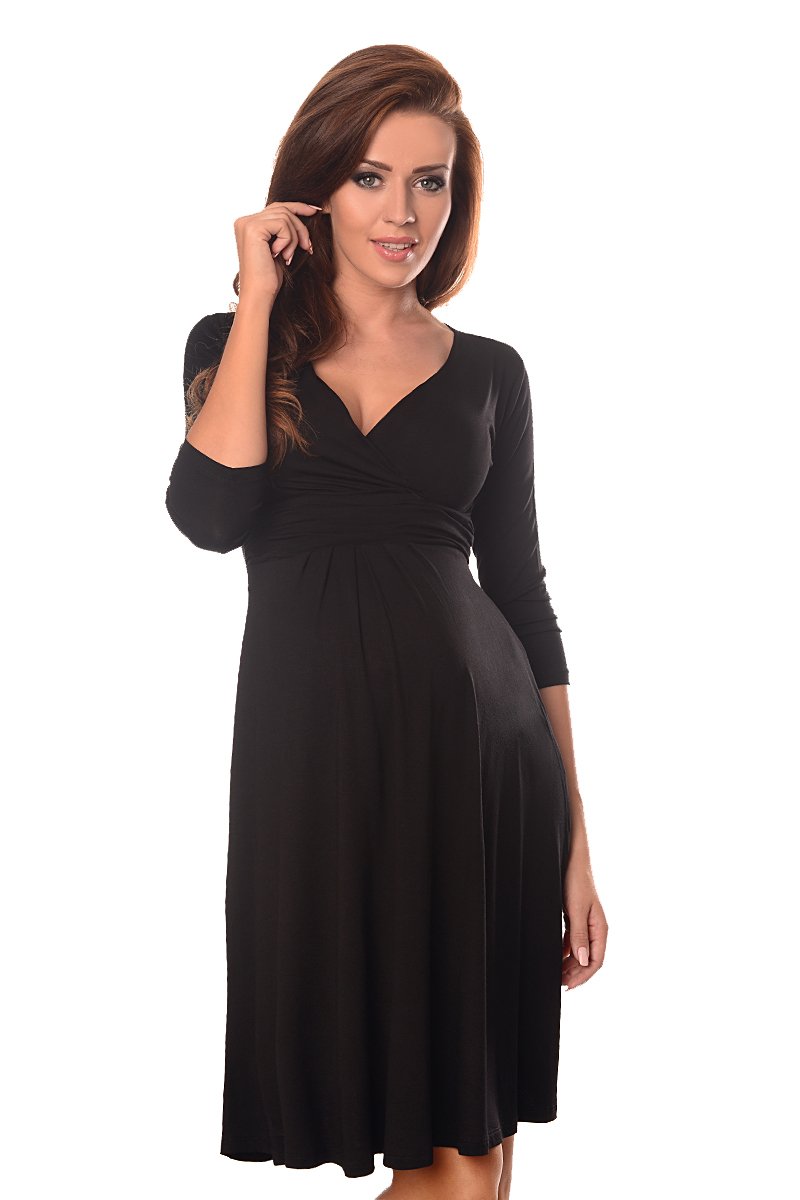 Classic Pregnancy Dress Vneck A line 4400