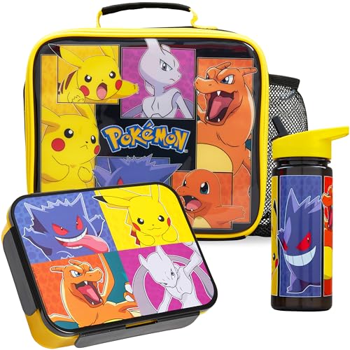 Get Trend Pokemon Insulated Lunch Bag Set for Kids 3 Pcs Set