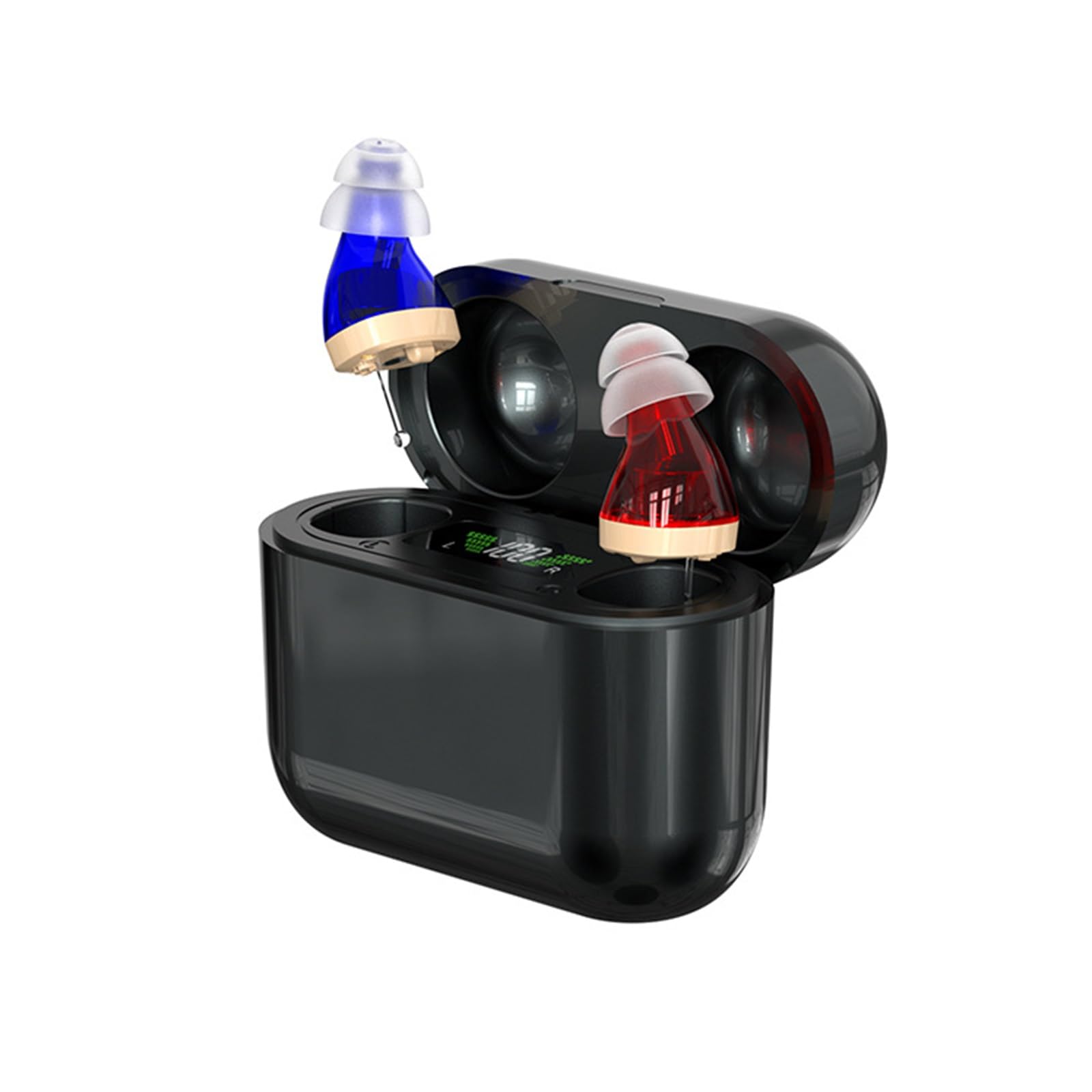 Amplificatore Audio Digitale Mini Ricaricabile - Amplificatore Acustico Digitale per Adulti e Anziani, con Qualità Audio Superiore, Riduzione Intelligente del Suono, Display di Potenza HD, Nero