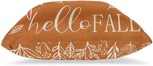 Miniatura 3 de Juego de 2 fundas de almohada de otoño de 16 x 16 pulgadas, diseño de hojas de otoño naranja para exteriores, fundas de almohada decorativas para