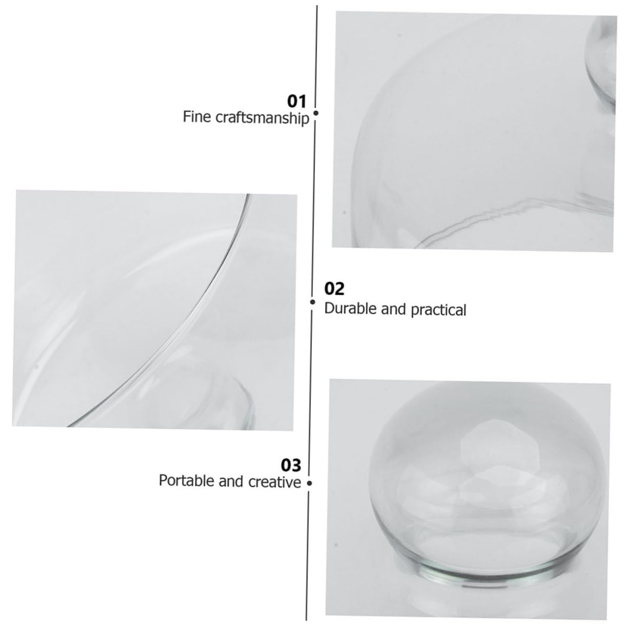 Cloche à Gâteau en Verre Transparent 24 CM Dôme Alimentaire pour Desserts et Pâtisseries, Protection Anti-Poussière Adaptée aux Pendaisons de Crémaillère et Événements Familiaux