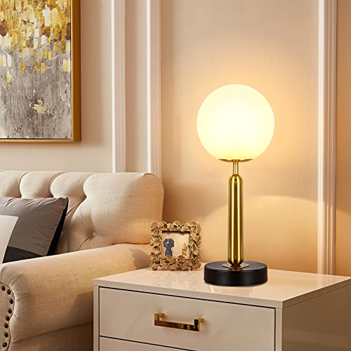 Mehime 5.9 Inch Ball Table Lamp,Globe Lamp With Acrylic Lampshade, Mid Century Nightstand Desk Lamp For Kids Living Room,Bedroom, College Dorm, Office(Bulb Included) #TOP6
