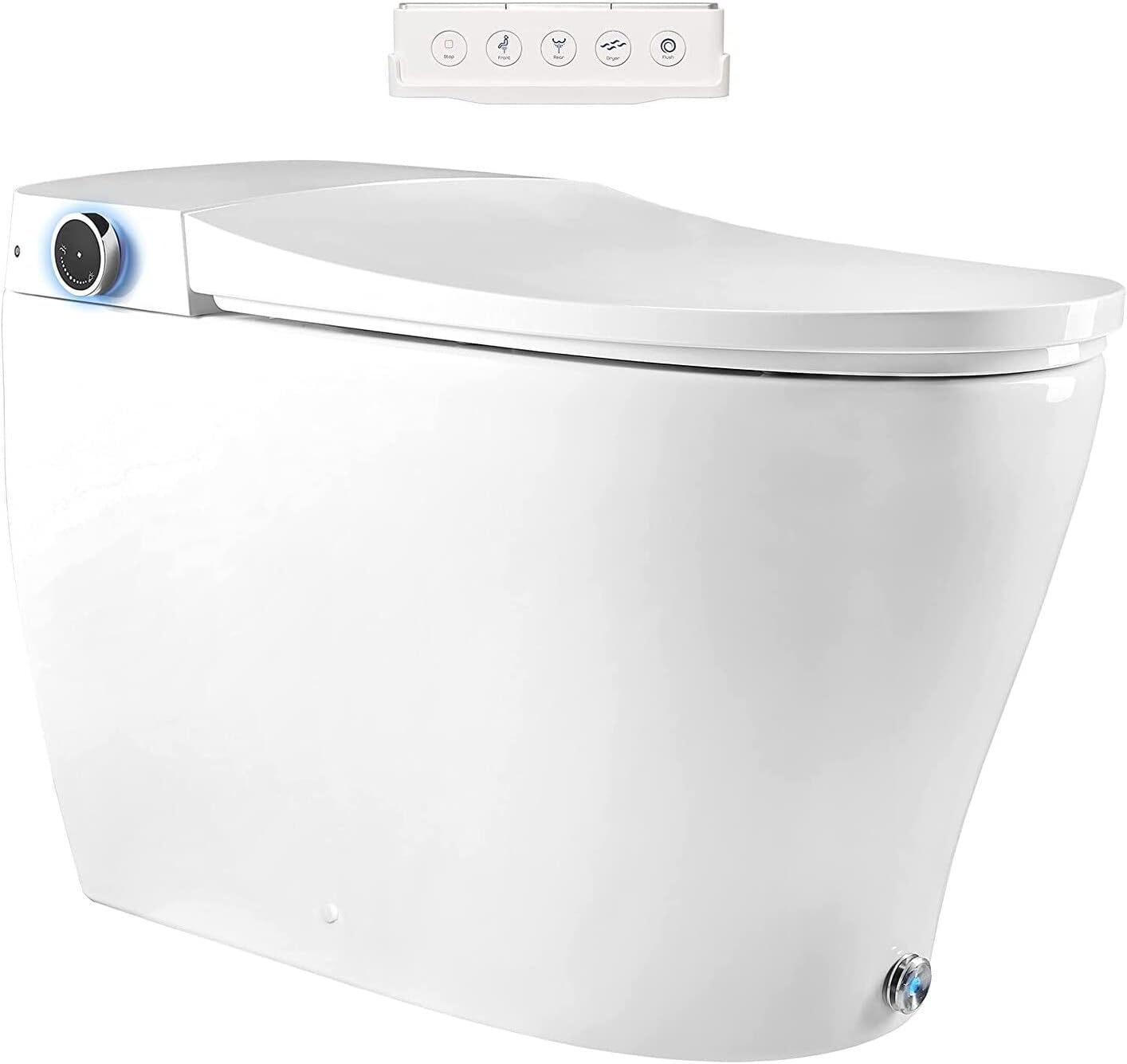 BidetMate 6000 Series White Elongated Smart Toilet with Remote