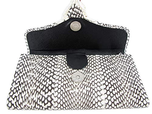 Genuine Cobra Snake Skin with Head Leather Women's Trifold Clutch Wallet Purse Natural3