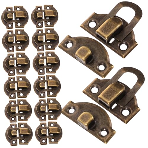 ANDRESLAD 30 piezas Cerrojo de Pestillo Vintage de Cierre de Gancho para Caja de Madera Herrajes Decorativos para Joyero y Muebles Antiguos con Acabado Bronce Envejecido