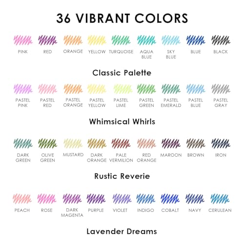Image of Grabie Erasable Gel Pens, Medium Point 0.7 mm Erasable Pens, Make Mistakes Disappear for Drawing Writing Planner, Pack of 36 Assorted Colors