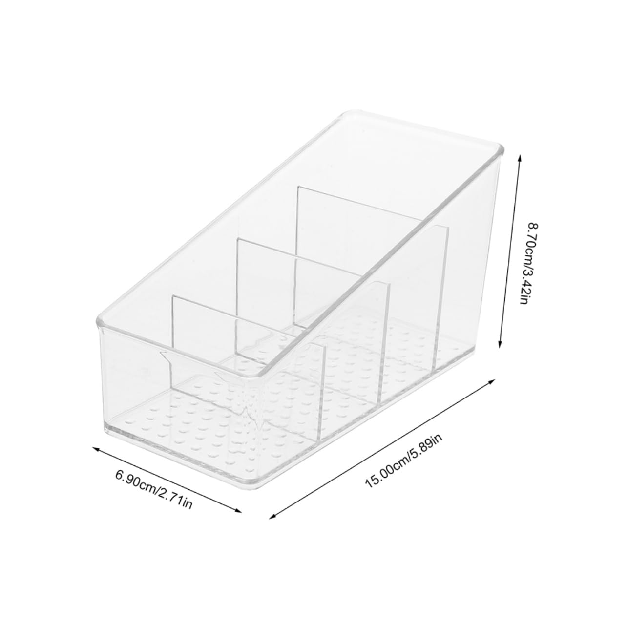 PRETYZOOM 2Pcs Tea Bag Organizer Clear Compartment Storage Box for Kitchen Decorative Tea Bag Holder for Easy Categorization Compact Tea Packet Storage