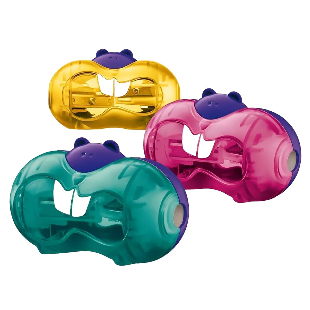 Maped Temperamatite Croc Croc Twist A Cricchetto - Design Criceto - 2 Fori (8 E 11mm) - Blu