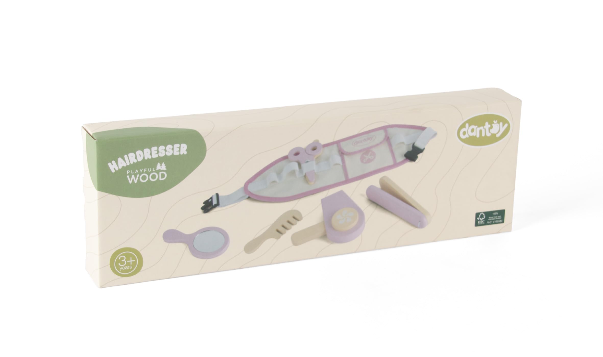 Dantoy - Wooden hairdressing set for children - role play - wooden toys - with accessories - over 3 years - Image 2