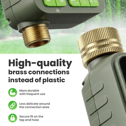 rainfactory - automatic watering timer 1 output with remote - battery-operated irrigation controller IP65 - LCD display - 4 programs - manual mode - delay function - 3/4 inch for garden balcony pots - Image 5