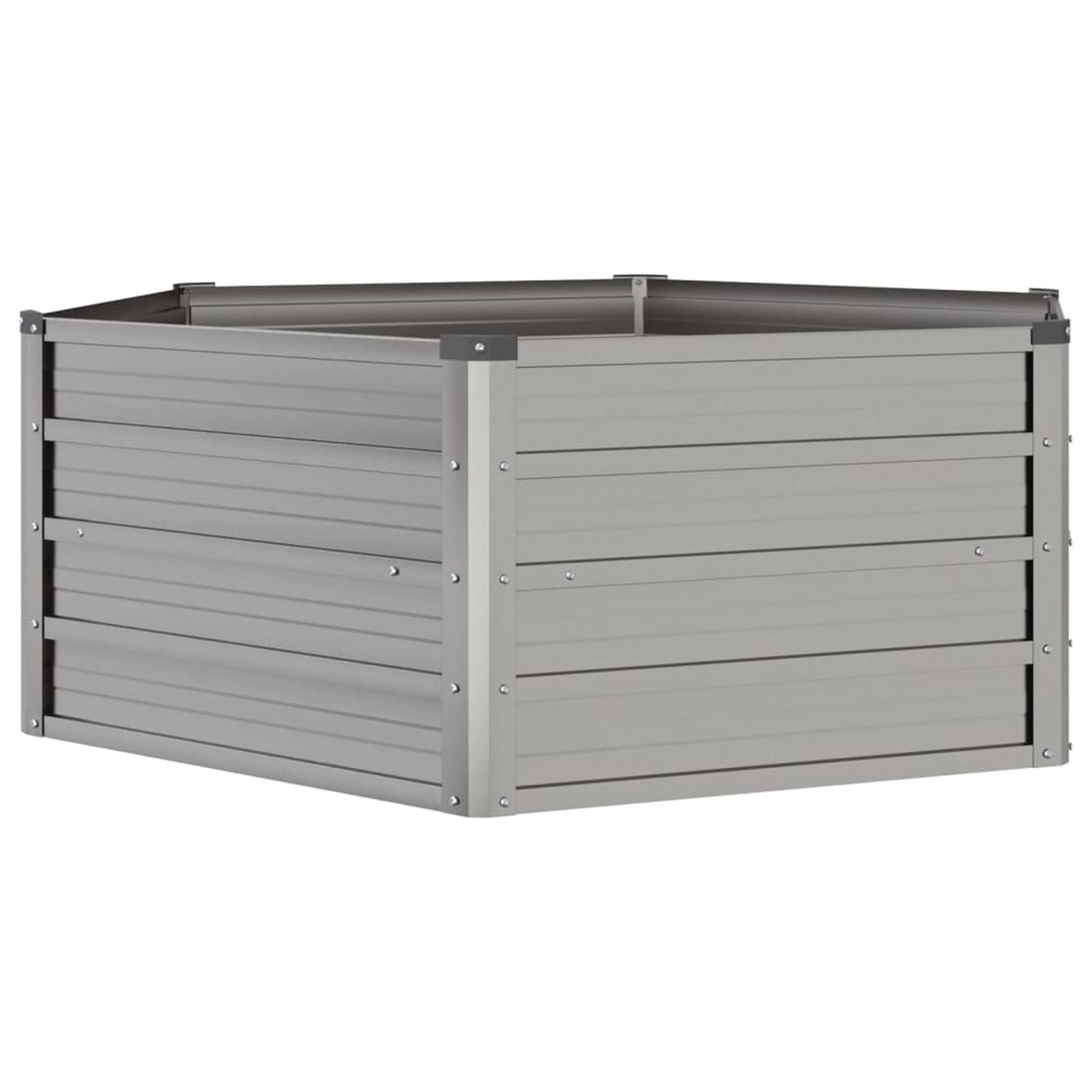 LAPOOH Jardinière Gris 129x129x45 cm Acier corten,Jardinières,Jardinieres Exterieur,Bac Jardiniere,Bac à Fleurs Extérieur,Jardinieres Balcon