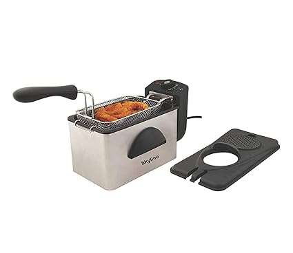 Skyline 2 Liters 2000Watt Electric Deep Fryer for Restaurant and Kitchen and commercial Use (Silver)