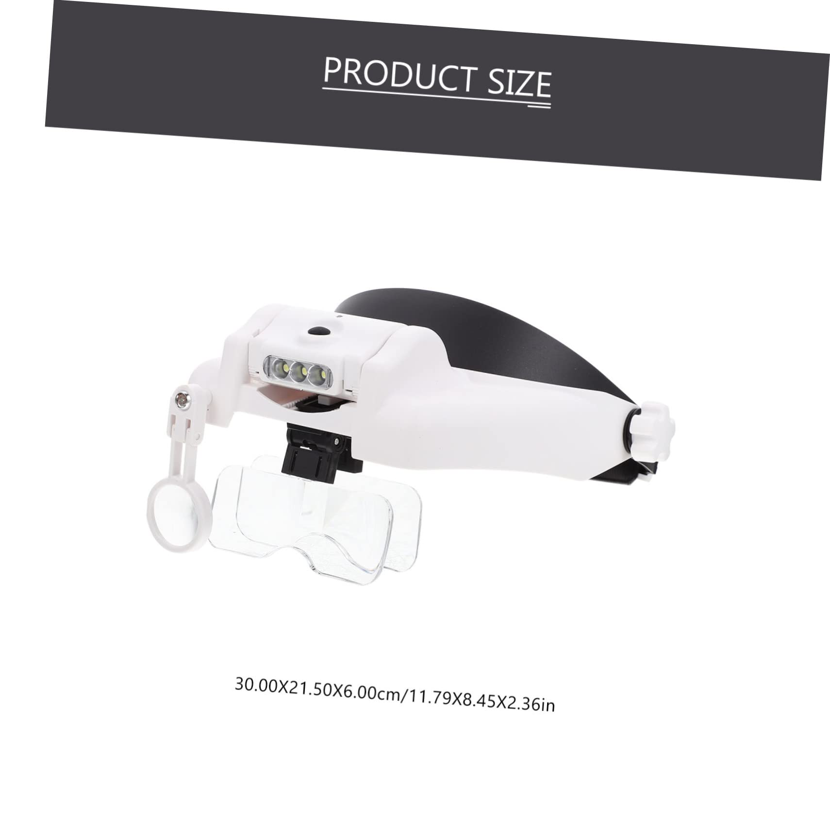 GOOHOCHY Magnifier Lamp Head-Mounted Magnifying Glass Led Lights 2X 4X 6X Magnification Lash Tech Tools